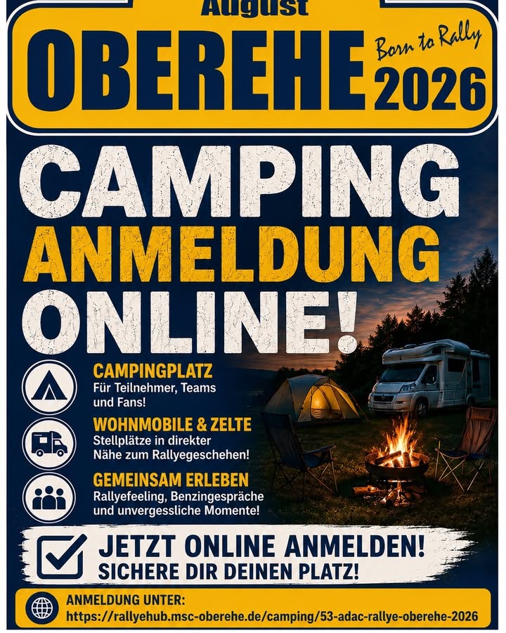 Unsere Campingwiese bei der 53. ADAC Rallye Oberehe 26 ist j...